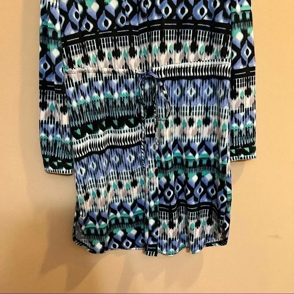 Kim Rogers Button Up Shirt Dress Long Sleeves Women’s Petite Medium Blue… - Picture 3 of 12